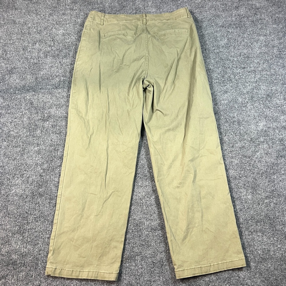 Andrew Marc New York Ankle Pants Womens 10 Khaki Cotton Stretch Straight‎ Leg - Picture 9 of 10